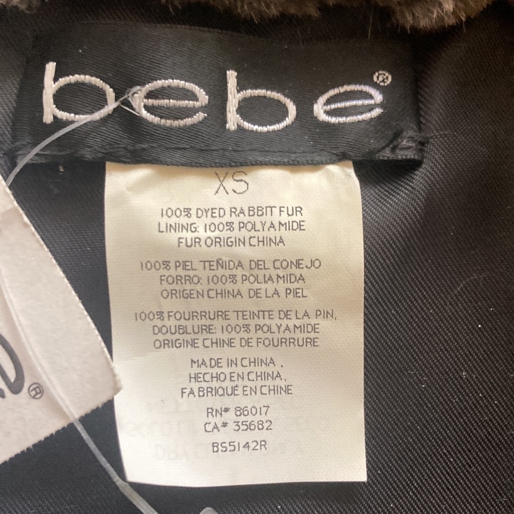 NWT Bebe Rabbit Fur Natural Color Vest - Picture 4 of 8